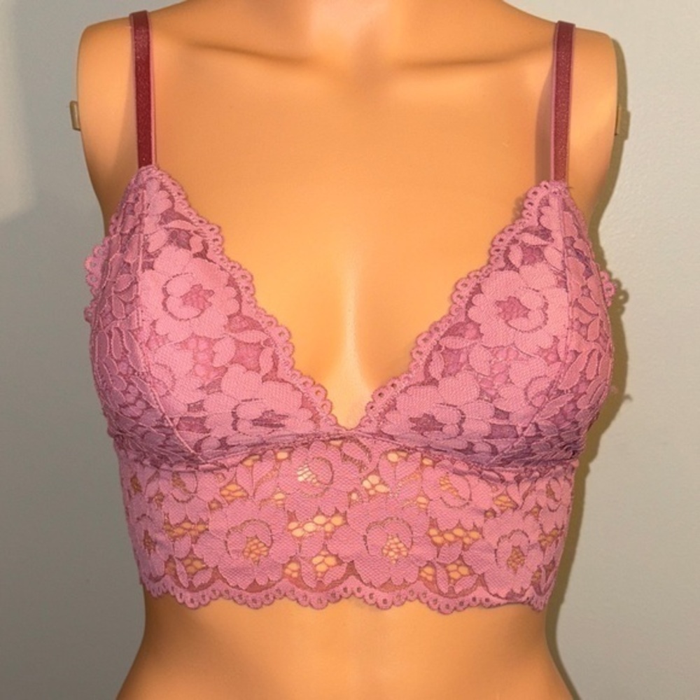 Floral Lace Bralette in Mauve